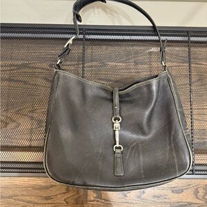 Coach Black Leather Shoulder Bag — Vintage